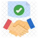 Agreement Accepted Handshake Icon