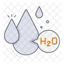 Agua H 2 O Gota Ícone