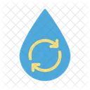 Agua Gota Reciclar Ícone