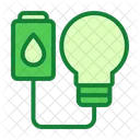 Eco Bombilla Energia Del Agua Icon