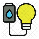 Eco Bombilla Energia Del Agua Icon