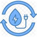 Energia Del Agua Agua Energia Icon