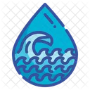 Agua gota agua mar oceano  Icon