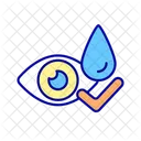 Agua para limpiar los ojos  Icono