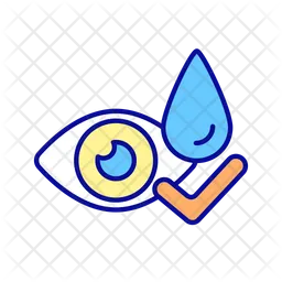 Agua para limpiar los ojos  Icono