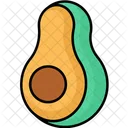 Icono Plano De Ilustracion De Frutas De Scout Con Contorno Coloreado Icono