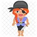 Ah Mon Pote Dame Pirate Pirate Icône