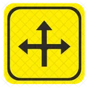 Ahead Intersection Road Icon