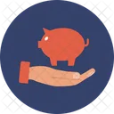 Guardar Piggy Fondos De Emergencia Penny Bank Icon