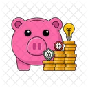 Ahorrar Dinero Hucha Dinero Icon