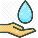 Mano Mantener Agua Icono