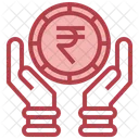 Ahorrar Dinero Moneda India Rupia Icono