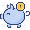 Dinero Cerdito Ahorrar Dinero Icono