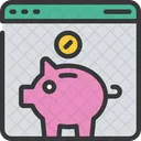 Ahorro De Dinero En Linea En Linea Ahorros Icono