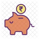 Rupia Del Banco Mpiggy Ahorro En Rupia Ahorro Icono