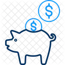 Ahorros Efectivo Dolar Icono