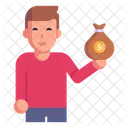 Activos Ahorros Bolsa De Dinero Icono
