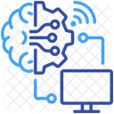AI、コンピューター、統合 アイコン