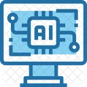 Artificial Intelligence Laptop Icon