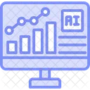 Ai Analytics Duotone Line Icon Icon