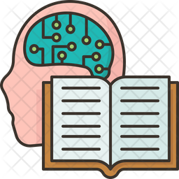 Ai Brain Icon - Download in Colored Outline Style