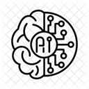 Ai Brain Artificial Intelligence Neural Circuits Icon