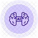 Ai Brain Color Circle Icon Icon