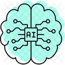 Ai Brain Color Shadow Thinline Icon Icon