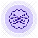 Ai Brain Color Circle Icon Icon