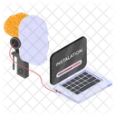 KI Gehirn Medizinroboter Symbol