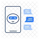 Ai Chat On Mobile Intelligent Mobile Interaction Conversational App Symbol アイコン