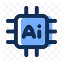 Ai Chip Neural Processor Machine Learning Hardware Icon
