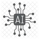 Ai chip artificial intelligence embedded device microchip  Icon