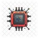 Chip Artificial Intelligence Processor Icon