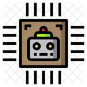 Chip Ai Processador Ai Chip De Inteligencia Artificial Icon