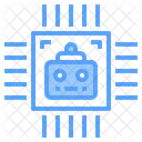 Chip Ai Processador Ai Chip De Inteligencia Artificial Icon
