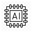 Ai Chip Ai Circuit Chip Icon