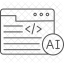 Ai Coding Thinline Icon Icon