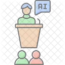 Ai Conference Lineal Color Icon Icon