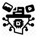 Filtre De Contenu IA Moderation De Contenu Securite IA Icône