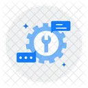 Conversacion De Inteligencia Artificial Diseno Conversacional Flujo De Chat Icono