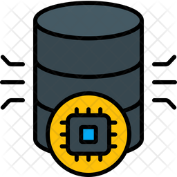 Ai Data Icon - Download in Colored Outline Style