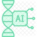 Ai Dna Duotone Line Icon Symbol