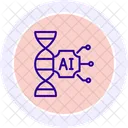 Ai Dna Cor Circulo Icone Ícone