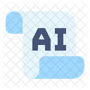 Ai Document Artificial Intelligence Technology Icon