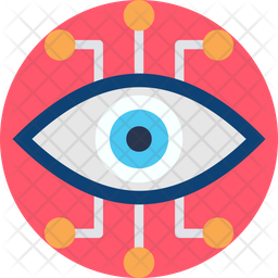 Ai eye Icon - Download in Rounded Style