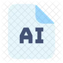 Ai File Artificial Intelligence Technology Icon