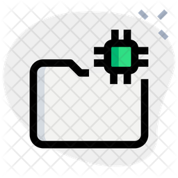 Ai Folder Icon - Download in Colored Outline Style