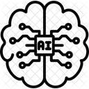 Ai Gehirn Linien Symbol Icon