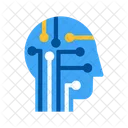 KI Gehirn KI Geist Gedankenverbindung Symbol
